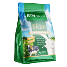 Plus会员、有券的上：BTNature蓝胖子奶粉成人学生中老年高钙脱脂奶粉袋装1kg 贝特恩新西兰进口