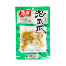PLUS会员：YUYU 有友 泡凤爪 山椒味 70g 任选10件