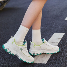 SKECHERS 斯凯奇 女小白鞋厚底增高休闲鞋