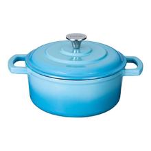 LINKFAIR 凌丰 珐琅锅汤锅铸铁搪瓷不粘锅炖锅 水湖蓝 22cm 3.6L