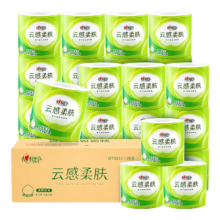 心相印卷纸 云感柔肤卫生纸巾 4层110g*30卷 *3件