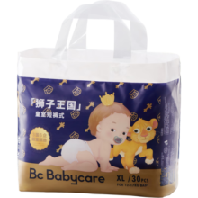 bc babycare拉拉裤皇室狮子王国系列皇冠婴儿LALA裤宝宝弱酸尿不湿 迷你-XL码-18片/包