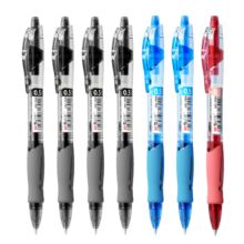 【全网低价】晨光(M&G)文具GP1008/0.5mm多色中性笔 按动子弹头签字笔 办公水笔套装(7黑2蓝1红) 10支/盒AGP02311