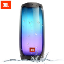 JBL PULSE4 音乐脉动四代 便携蓝牙音箱 全面屏炫彩小音箱+低音炮 桌面音响 超长续航 防水设计 黑色