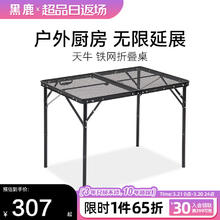 BLACKDEER 黑鹿 天牛 铁网折叠桌90 户外可拆卸拼接折叠桌椅露营装备便携野餐桌子 天牛 铁网折叠桌 90