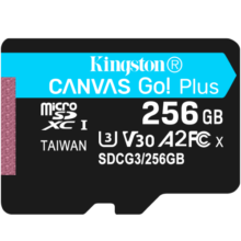 金士顿（Kingston）256GB TF（MicroSD）存储卡 行车记录仪 手机内存卡 U3 V30 A2 4K 读速170MB/s兼容手机平板无人机