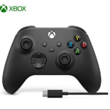 京东百亿补贴、plus：微软 Xbox游戏手柄 磨砂黑+USB-C线缆 PC游戏手柄