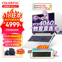 COLORFUL 七彩虹 隐星P15/将星X15升级15.6英寸4050/4060满血游戏本 i5-12450HRTX4060144HZ 16G512G