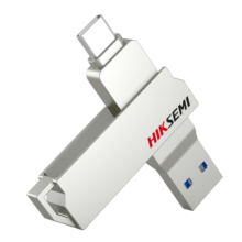 11日0点：HIKVISION 海康威视 X307C USB 3.1 U盘 银色 64GB USB-A/Type-C双口