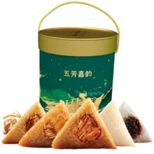 再降价、PLUS会员：五芳斋 粽子礼盒 五芳嘉韵 1240g(6肉粽4甜粽)