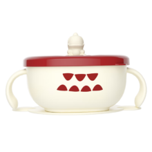【??JD好店】如山 不锈钢辅食碗带盖 防滑吸盘