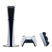索尼（SONY）PS5 PlayStation5（轻薄版）数字版 国行PS5 slim 游戏机+手柄充电座套装