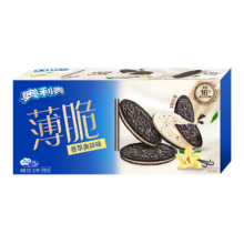奥利奥（Oreo） 薄脆饼干 香草奥碎味薄片夹心饼干休闲零食点心零食共190g