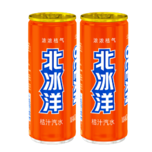 北冰洋 桔汁汽水330ml*6罐 果汁碳酸饮料