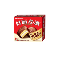 好丽友（ORION）派营养早餐蛋糕点心零食 巧克力味 12枚  408g*3件