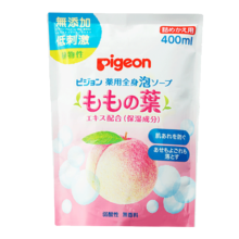 贝亲（Pigeon）宝宝婴儿洗浴二合一 桃叶精华400ml替换装