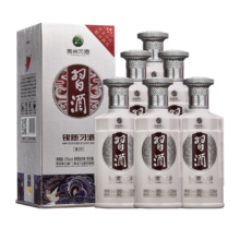 京东PLUS：XIJIU 习酒 第三代银质 酱香型白酒53度 500ml*6瓶 整箱装