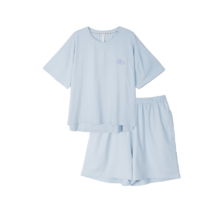 PLUS会员：芬腾睡衣2024年纯棉家居服套装 浅兰(女) L