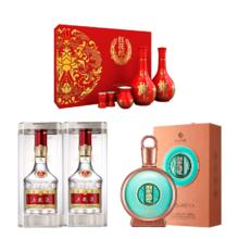 88VIP会员：WULIANGYE 五粮液 52度500ml*2+郎酒红花郎10礼盒+习酒君品礼盒款