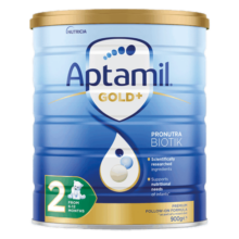 爱他美（Aptamil）澳洲金装版 较大婴儿配方奶粉 2段(6-12月) 900g 新西兰原装进口