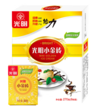 PLUS会员！Bright 光明 小金砖 冰淇淋 香草味 270g