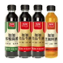 88VIP：加加 酱油家庭装 （生抽+陈醋+料酒）500ml*4