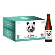 熊猫肆零肆 精酿啤酒 白啤海盐荔枝口味 果味啤酒麦芽浓度10°整箱275mI*24瓶