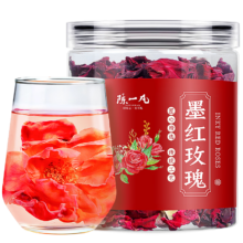 plus会员，京东百亿补贴:陈一凡 玫瑰花茶 墨红玫瑰特级大朵云南重瓣玫瑰花冠干玫瑰罐装25g