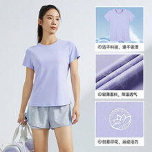 361° 时尚百搭透气圆领简约女士t恤短袖2024新款