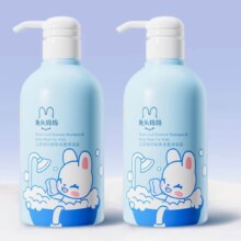 兔头妈妈 儿童桃叶二合一洗发沐浴露 500g*2瓶