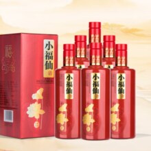 再降价，88VIP:小福仙52度浓香型白酒500ml×6瓶整箱+赠普仙100ml*3瓶