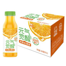 PLUS会员：统一元气觉醒100%橙汁300毫*12瓶
