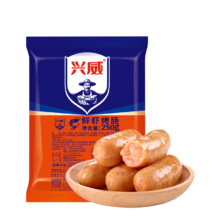 PLUS会员：兴威 鲜虾烤肠 250g 5根*5件