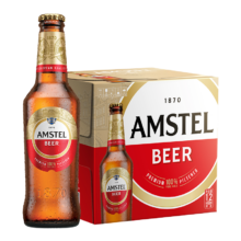 喜力（Heineken）Amstel红爵啤酒 全麦芽啤酒 原麦汁浓度≥8.5°P 460mL 12瓶