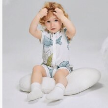 babycare 婴儿竹棉纱布连体衣爬服 瞬吸速干