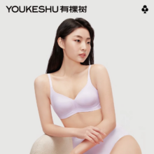 有棵树凉感内衣女小圆杯大胸显小无钢圈无痕透气文胸春夏季胸罩 沙丁紫 L