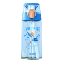 PLUS会员：膳魔师（THERMOS）儿童水杯Tritan吸管杯550ml 蓝色