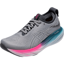 亚瑟士 ASICS  跑步鞋女鞋缓震耐磨运动鞋透气回弹跑鞋 GEL-NIMBUS 25 灰色 39