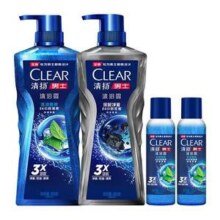 CLEAR 清扬 男士沐浴露套装 冰凉酷爽600g+净澈控油600g+100g*2
