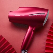 Plus会员：Panasonic 松下 电吹风机 大功率高速折叠 大风力 速干纳诺怡护发 NA9C红色
