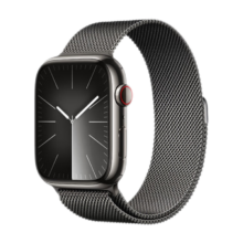 Apple/苹果 Watch Series 9 智能手表GPS+蜂窝款45毫米石墨色不锈钢表壳石墨色米兰尼斯表带 MRPQ3CH/A