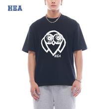百亿补贴：EA国潮夏季新款简约创意街头印花圆领短袖纯棉宽松t恤上衣
