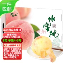 京鲜生 正宗无锡阳山水蜜桃（单果4两-5两）8粒/净重1.6KG礼盒