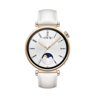 HUAWEI 华为 WATCH GT4 智能手表 41mm 凝霜白 真皮表带