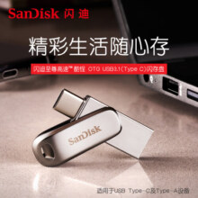 闪迪（SanDisk） Type-C USB3.1手机U盘DDC4高速版手机电脑双接口两用全金属U盘 USB3.1两用金属U盘-银色 256G