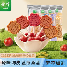JINYE 金晔 小牛山楂棒原味陈皮蓝莓桑葚棒糖4种口味混合组合 408g 1盒