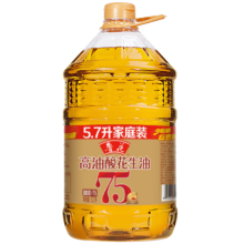 plus会员：鲁花 高油酸花生油5.7LX1 食用油粮油5S物理压榨