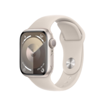 Apple/苹果 Watch Series 9智能手表GPS款41毫米星光色铝金属表壳星光色表带S/M MR8T3CH/A【快充套装】