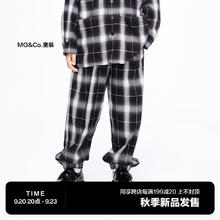 Little MO&CO. little moco童装装男女童格纹长裤束脚卫裤KBC3PAT029 黑白格色 155/64