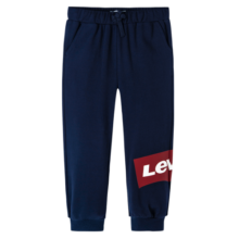 Levi's 李维斯童装儿童裤子男女童春秋款长裤经典蝙蝠标梭织休闲运动裤 海军蓝 150/63(M)